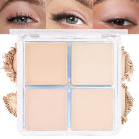 evpct Nude Eyeshadow Quad Palette front view with light nude shades