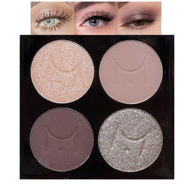 evpct Nude Eyeshadow Quad Palette front view with mirror