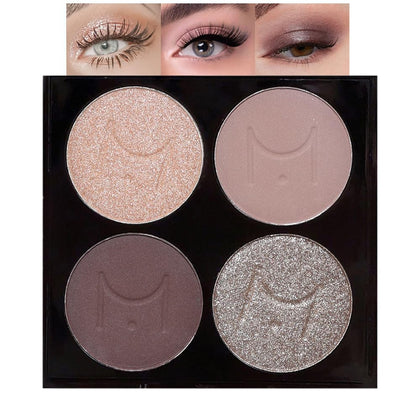 evpct Nude Eyeshadow Quad Palette front view with mirror