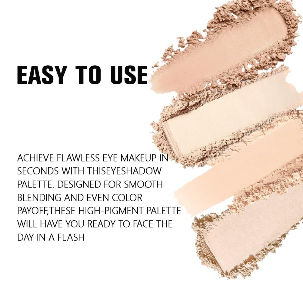 evpct Nude Eyeshadow Quad Palette open showing four shades