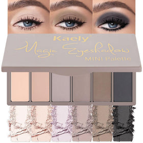 evpct Nude Smokey Eye Shadow Palette front view with six shades