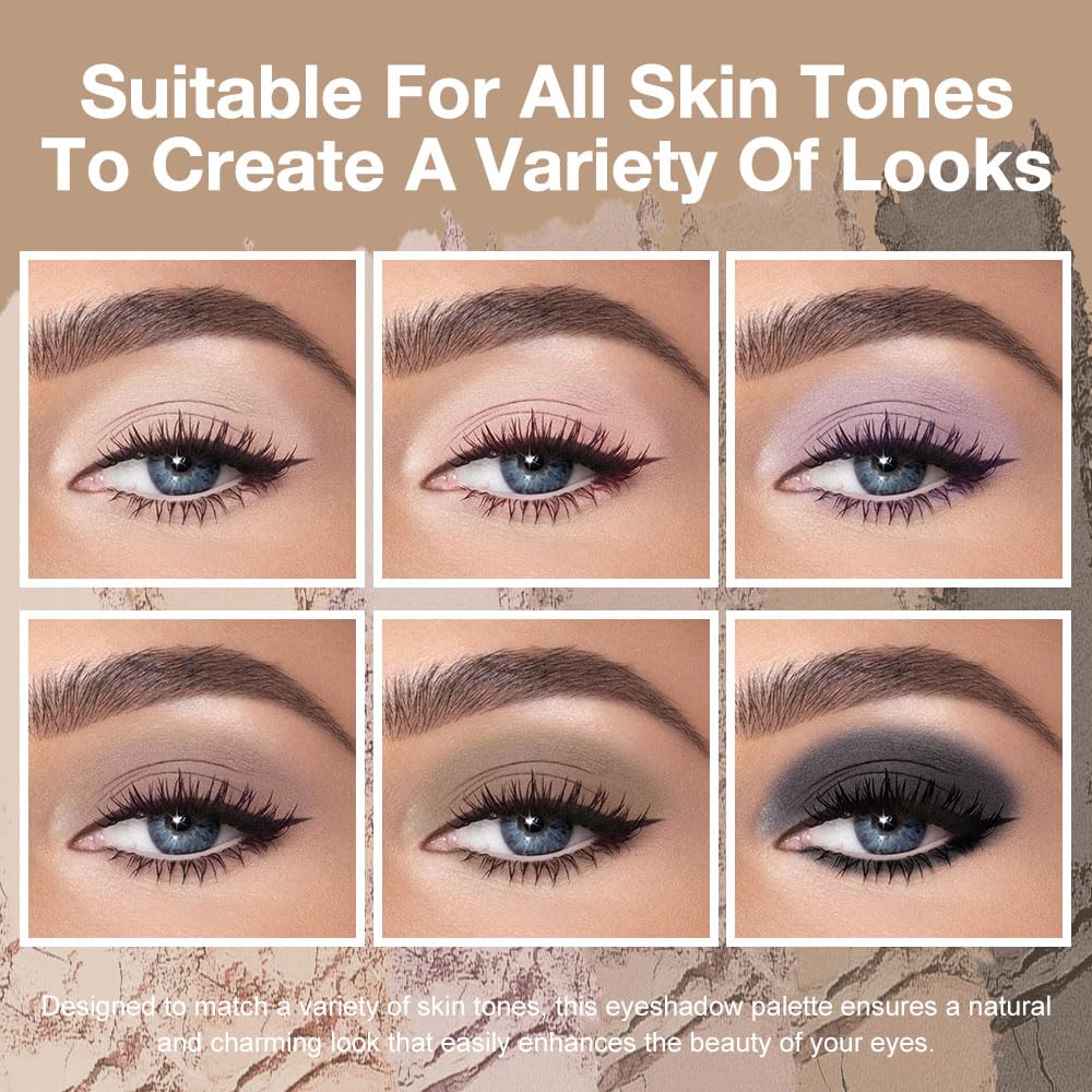 evpct Nude Smokey Eye Shadow Palette open showing shades and mirror