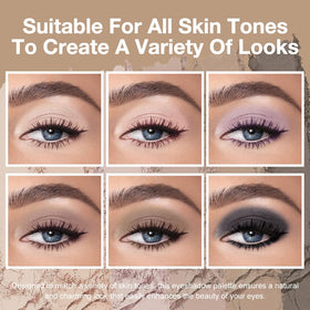evpct Nude Smokey Eye Shadow Palette open showing shades and mirror