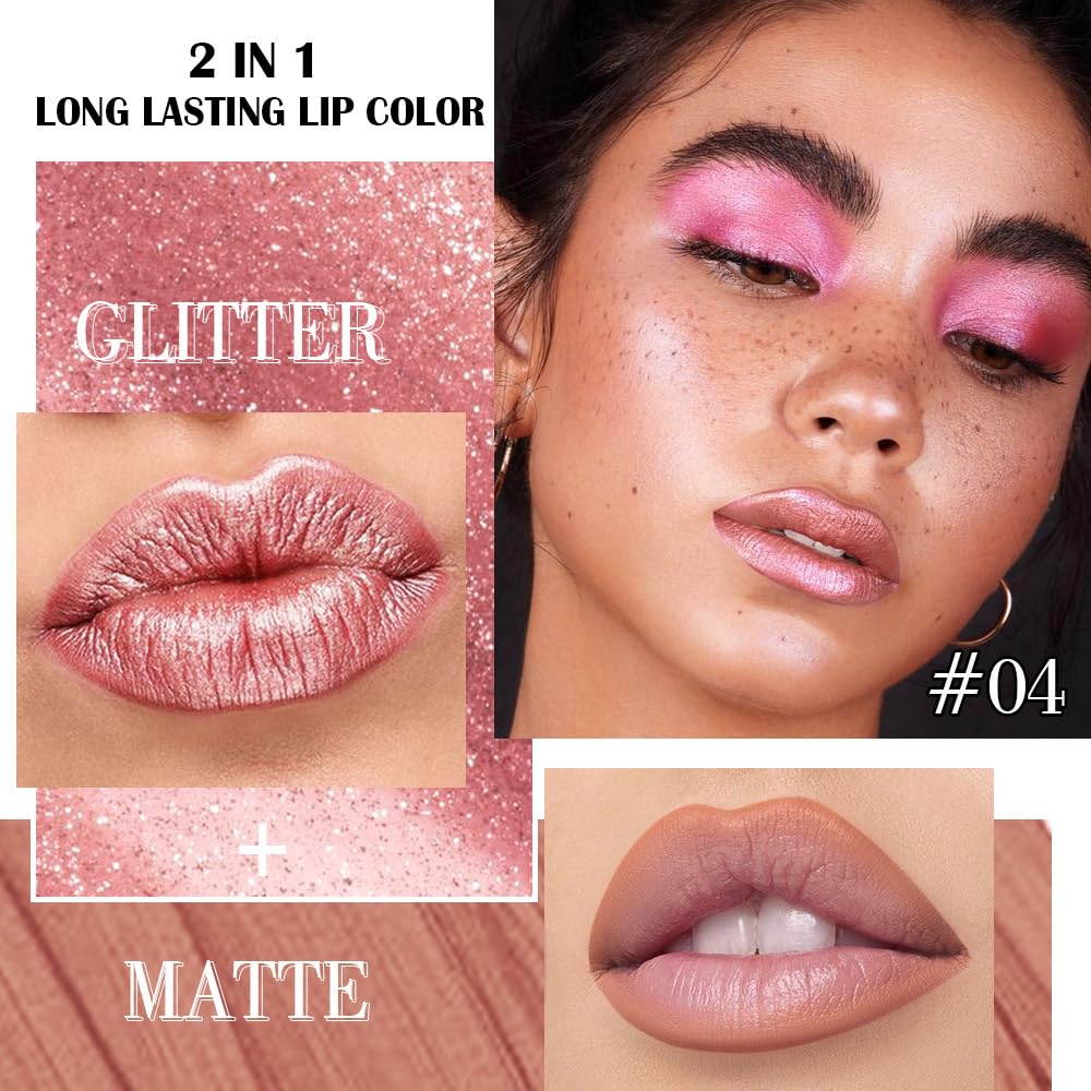 evpct Rose Gold Lip Liner and Liquid Lipstick close-up of applicator