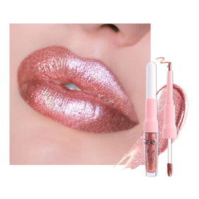 evpct Rose Gold Lip Liner and Liquid Lipstick Combo front view