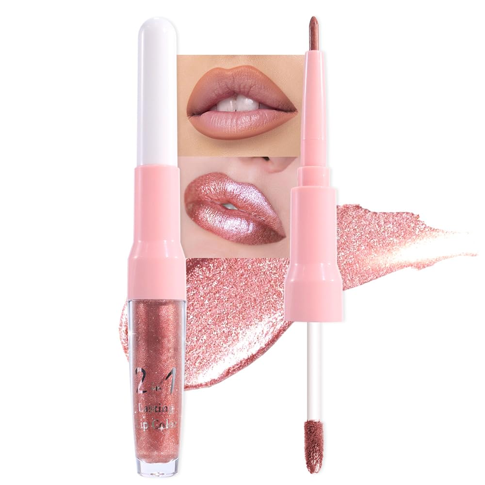 evpct Rose Gold Lip Liner and Liquid Lipstick Combo packaging