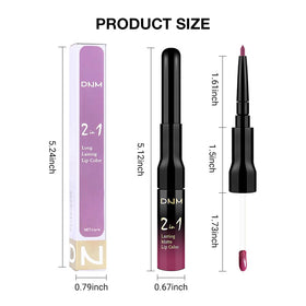 evpct Rose Matte Lip Liner and Liquid Lipstick Set on vanity table