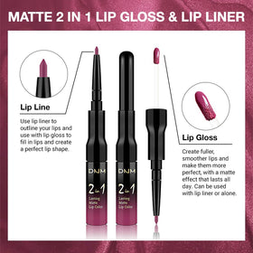 evpct Rose Matte Lip Liner and Liquid Lipstick Set with packaging
