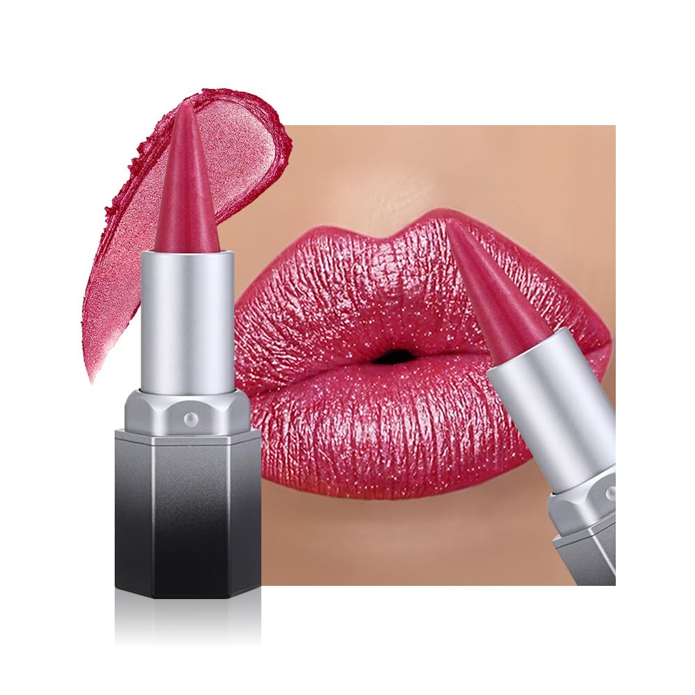 evpct Rose Red Shimmery Lip Liner and Lipstick Combo front view