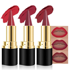 evpct Ruby Dark Wine Red Matte Lipstick Crayon Set front view
