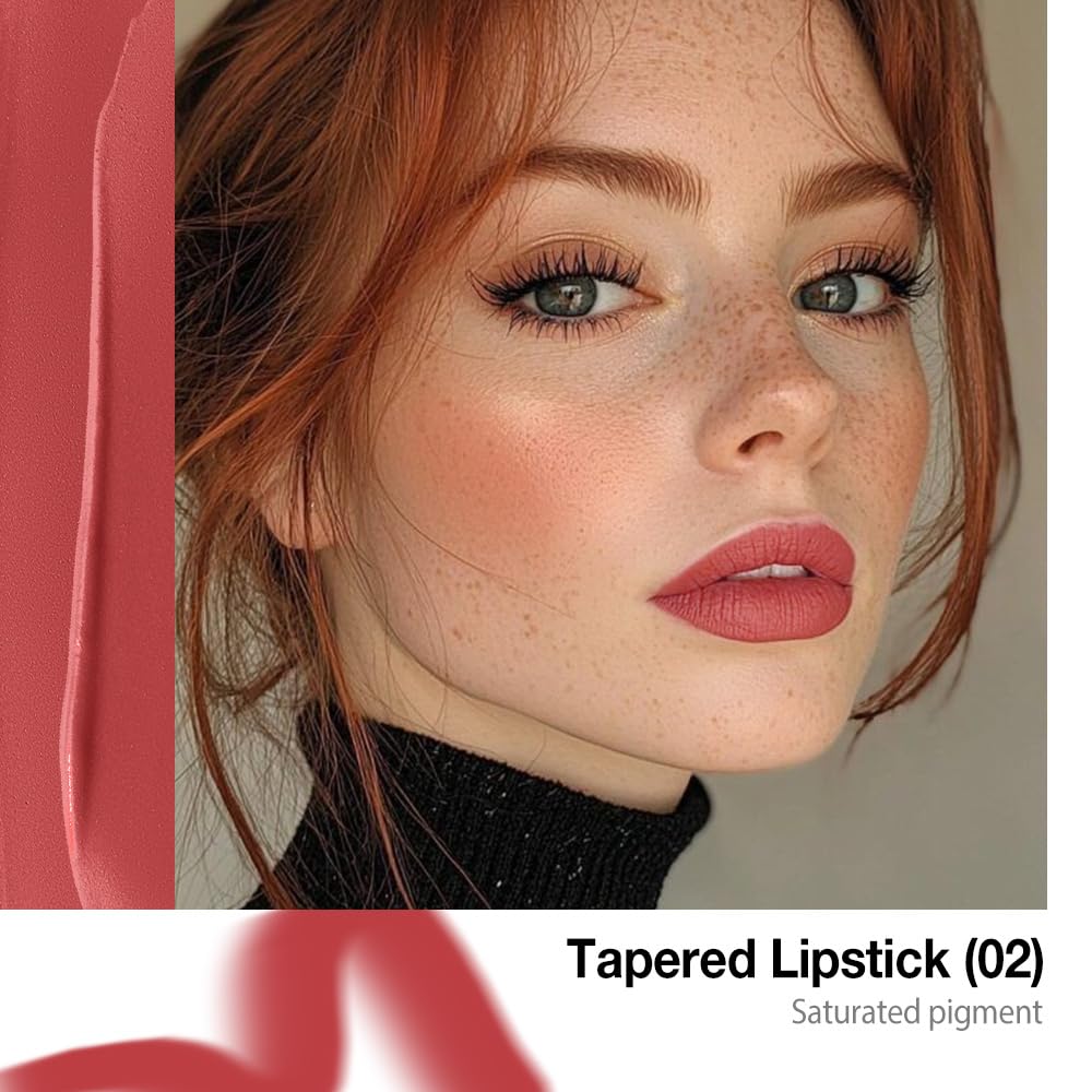 evpct Ruby Red Gradient Matte Lipstick pointed tip close-up