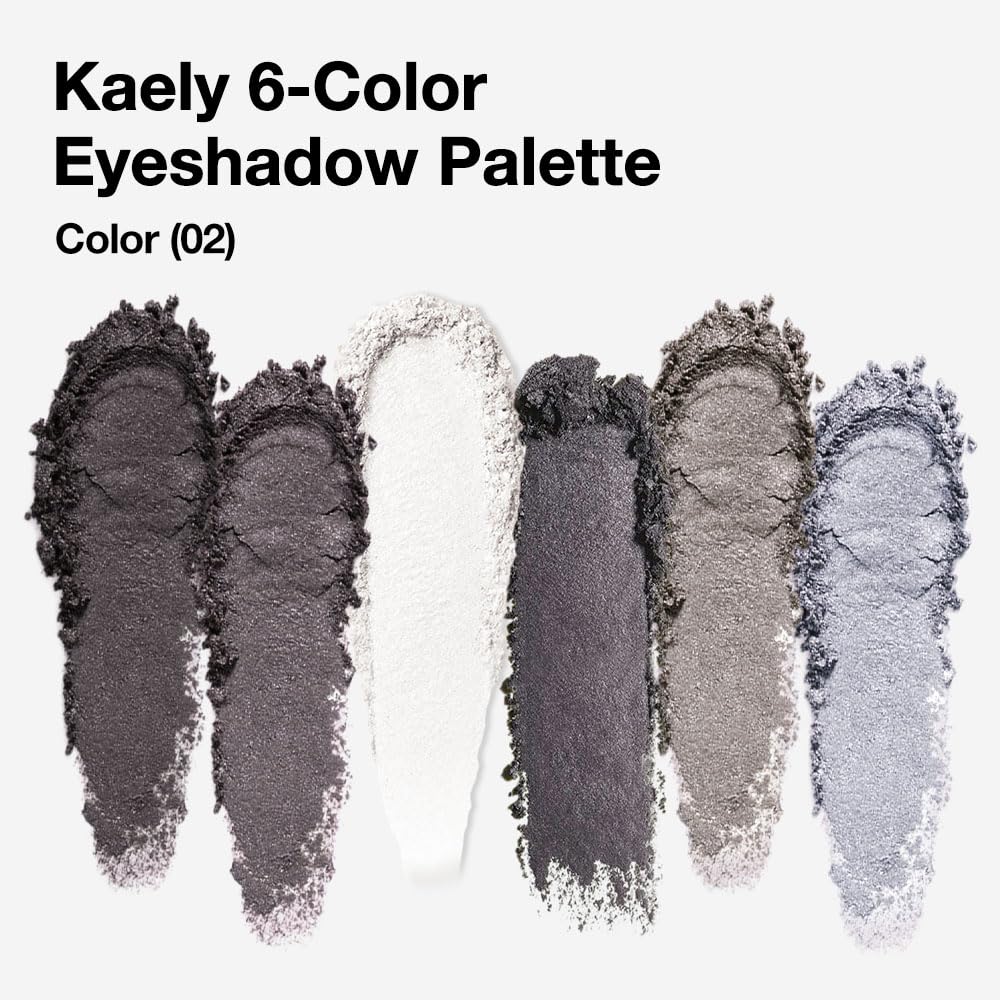 evpct Smokey Grey Eyeshadow Palette open showing full-sized mirror