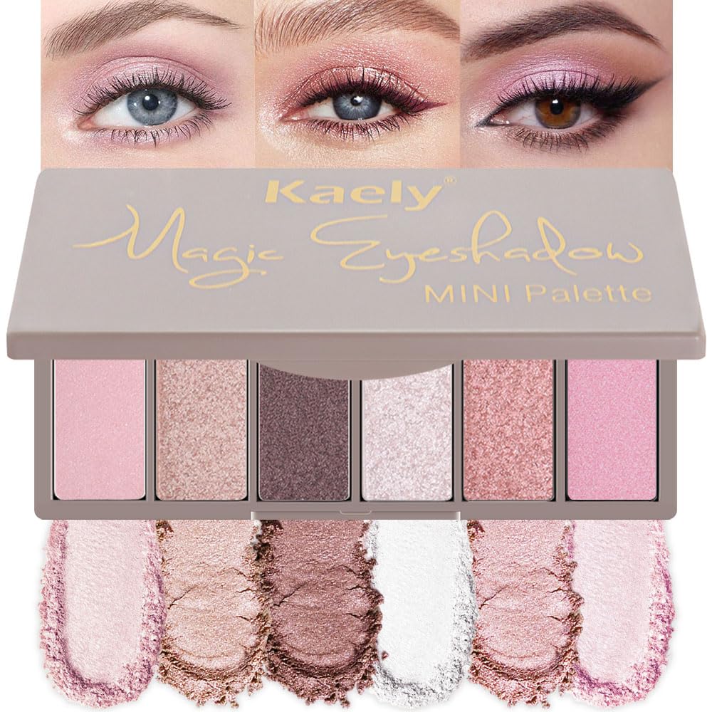 evpct Travel Eye Shadow Palette front view showing six shades