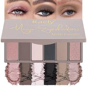 evpct Travel Eye Shadow Palette front view with six shades
