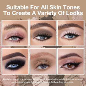 evpct Travel Eye Shadow Palette open showing mirror and shades