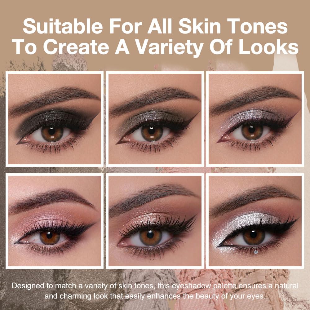 evpct Travel Eye Shadow Palette open showing shimmer colours