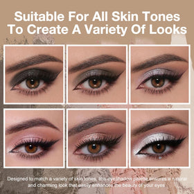 evpct Travel Eye Shadow Palette open showing shimmer colours
