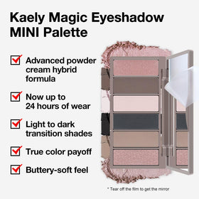 evpct Travel Eye Shadow Palette swatches of all six shades