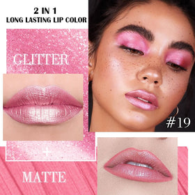 evpct Warm Pink Lipstick swatch on skin