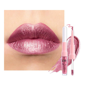 evpct Warm Pink Metallic Lip Liner and Lipstick Combo front view