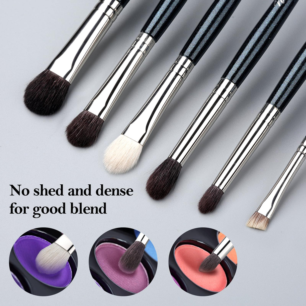 EVRCHGIEA eye makeup brushes displayed on a vanity