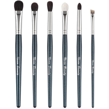 EVRCHGIEA Natural Goat Hair Eye Makeup Brush Set 6 Pcs front view