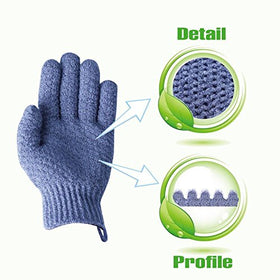 Evridwear bath gloves hanging loop for easy storage