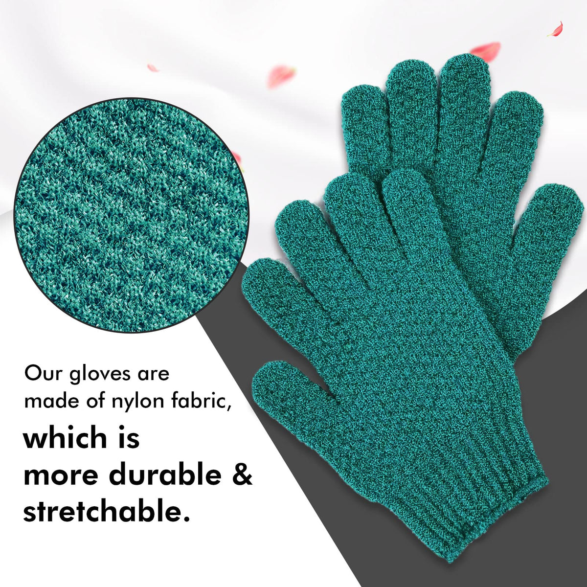 Evridwear Exfoliating Bath Gloves dual texture close-up