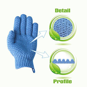 Evridwear Exfoliating Bath Gloves packaging display