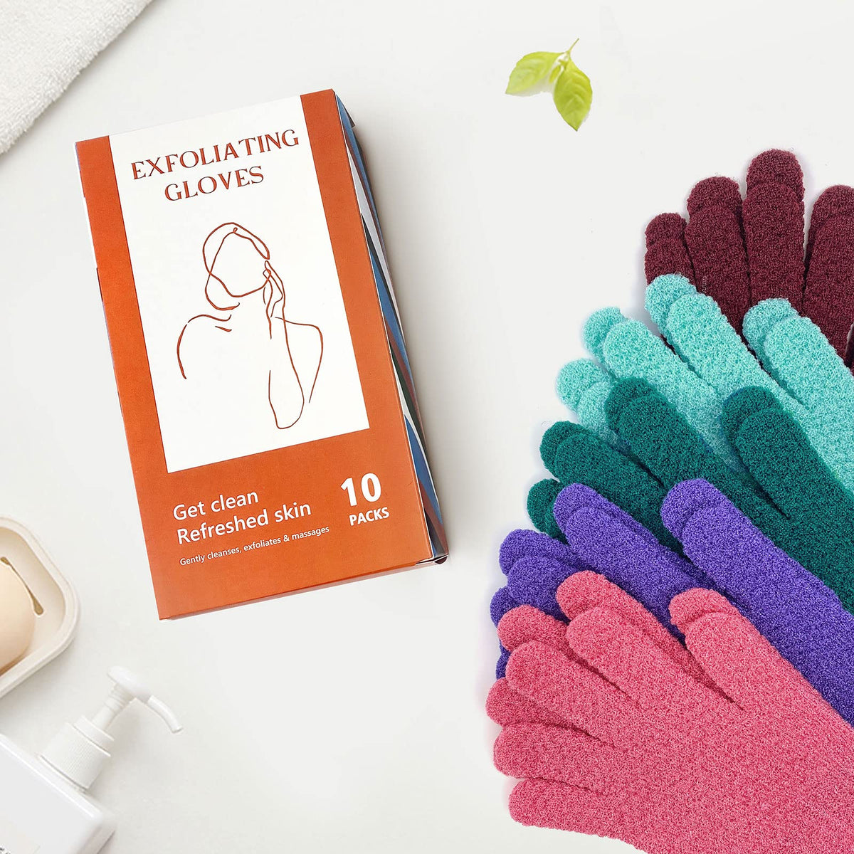 Evridwear Exfoliating Bath Gloves showing texture detail