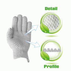 Evridwear Exfoliating Bath Gloves side view