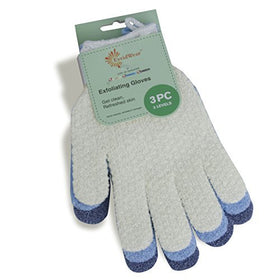 Evridwear Exfoliating Gloves front view with dual texture