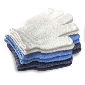 Evridwear Exfoliating Gloves laid out for display