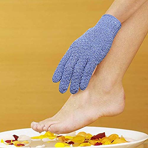 Evridwear exfoliating gloves showcasing dual texture