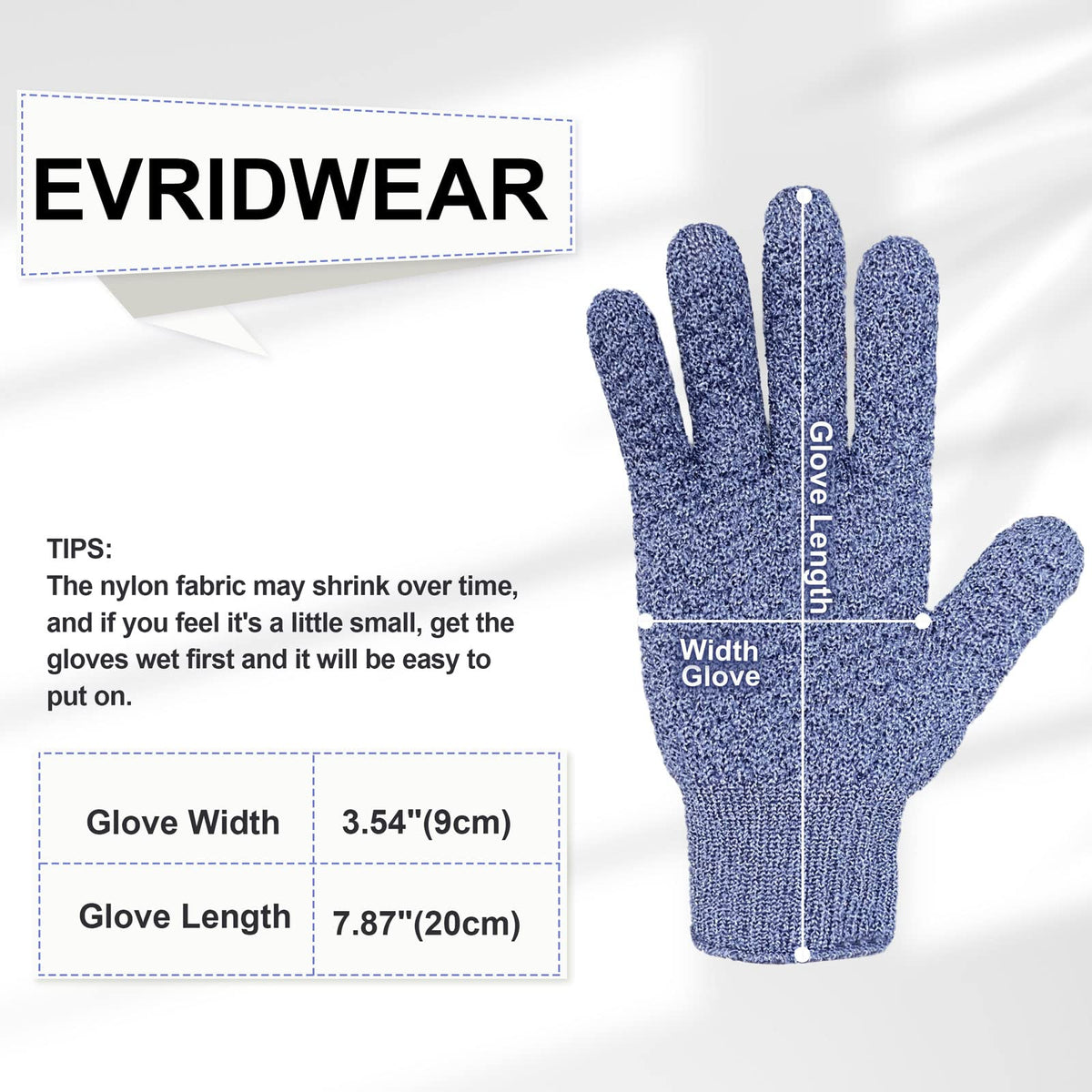 Evridwear Exfoliating Gloves showcasing texture variety
