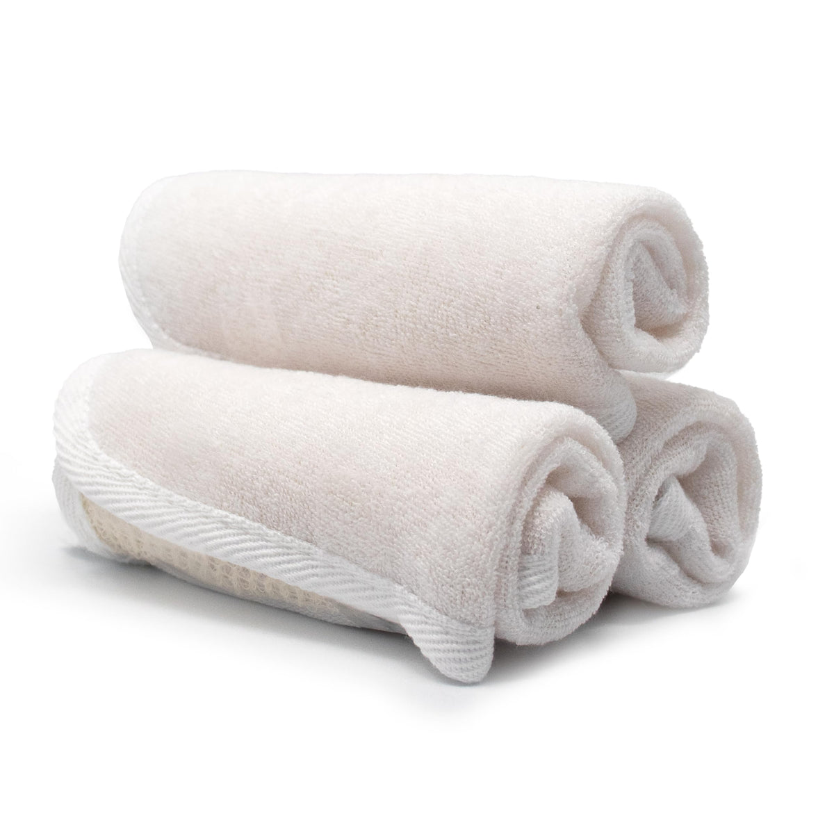 Evriholder Exfoliating Wash Cloths pack of 3 in white