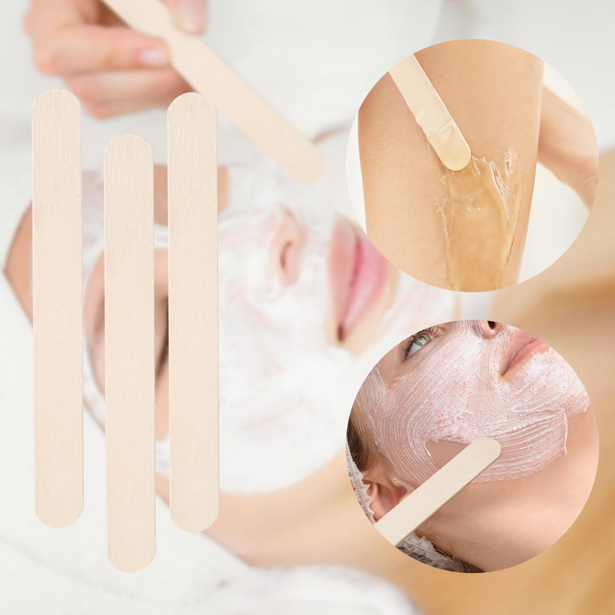 EWVVSS wooden wax sticks for body hair removal