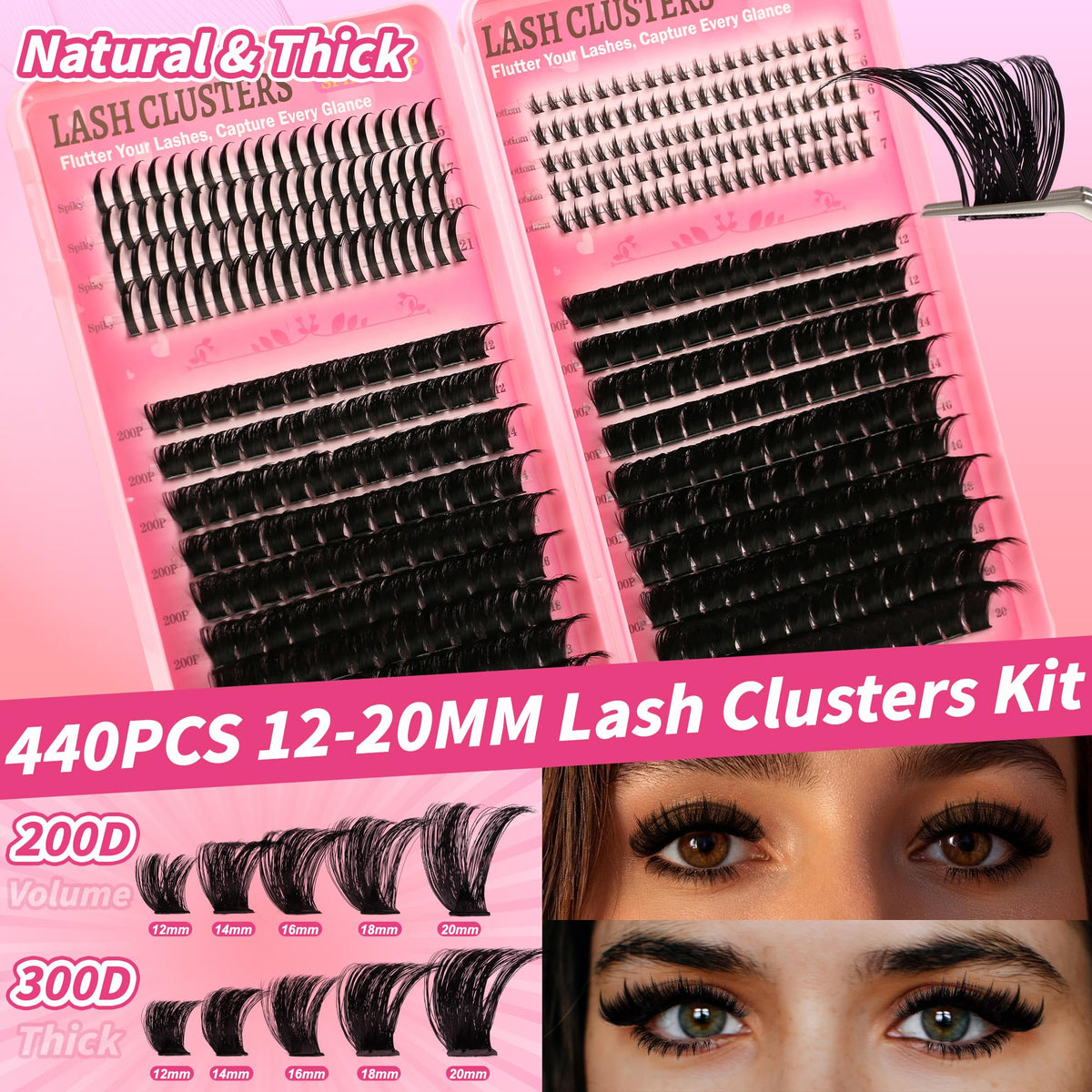 Example of eye makeup using Gmagictobo lashes