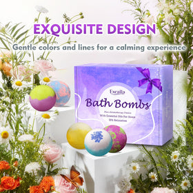 Excalla bath bomb gift set beautifully arranged for gifting