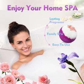 Excalla bath bombs individually packaged with vibrant colours