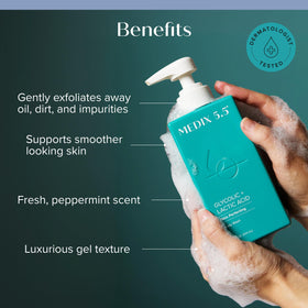 Exfoliating AHA Glycolic Acid Foaming Face Wash by Medix 5.5