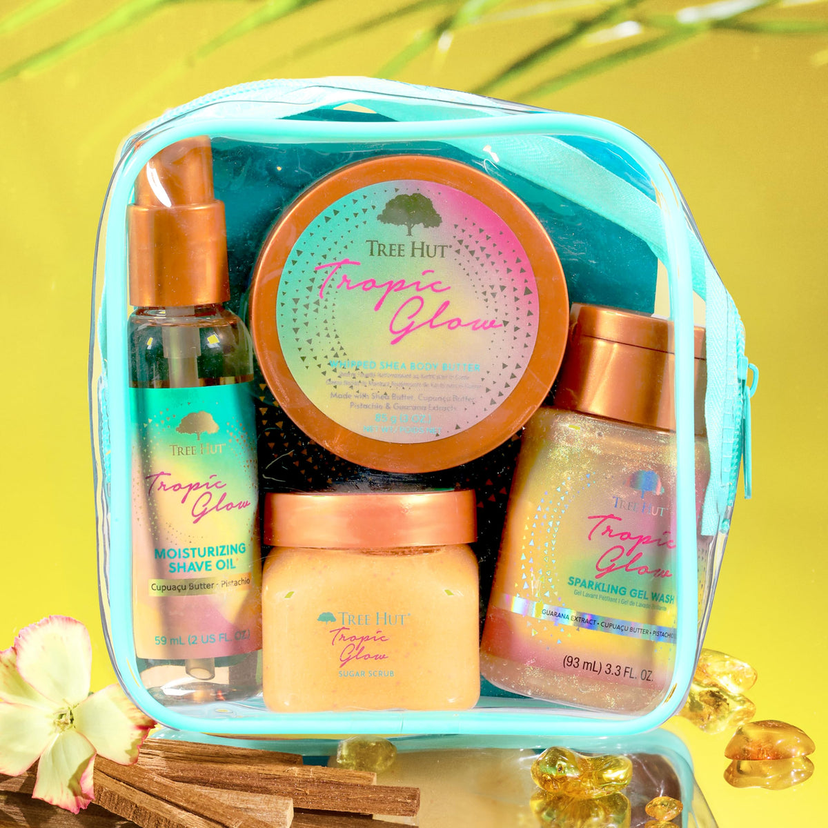 Exfoliating Sugar Scrub from Tree Hut Tropic Glow set
