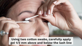 Existing Beauty Lash Extension Remover Gel in use on eyelashes