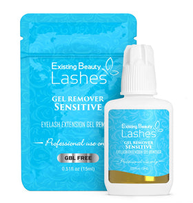 Existing Beauty Lash Extension Remover Gel on a vanity table