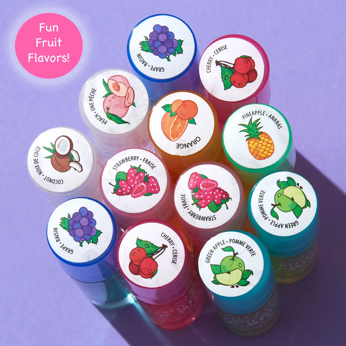 Expressions Girl lip glosses displayed in fun packaging