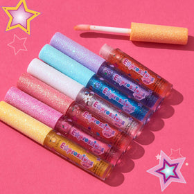 Expressions girl Strawberry/Pink lip gloss wand with glitter cap