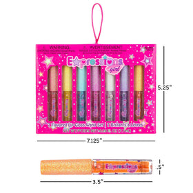 Expressions girl Vanilla/White lip gloss wand with glitter cap