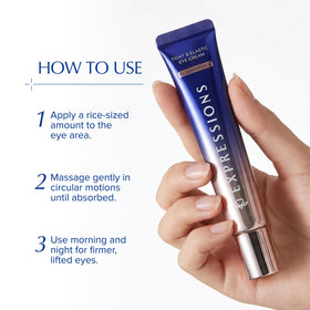 EXPRESSIONS WELLNESS Anti Aging Under Eye Cream application on skin