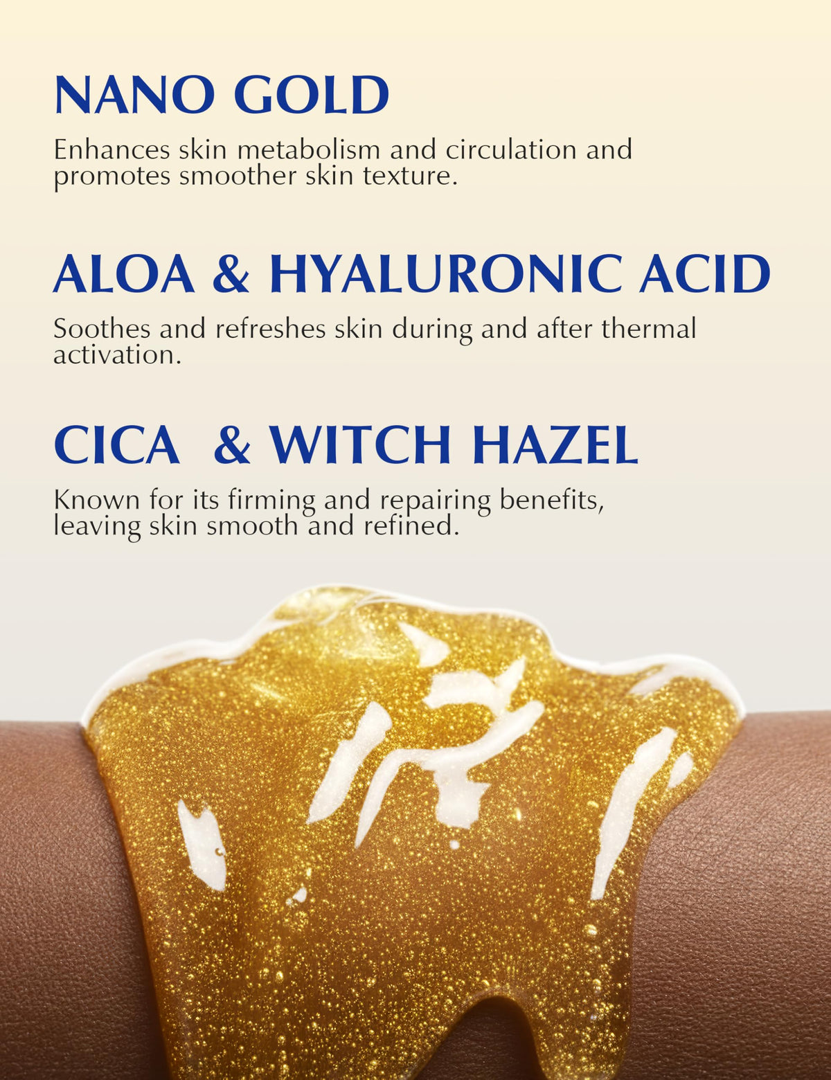 EXPRESSIONS WELLNESS Cryo Thermo Firming Gold Gel with workout gear
