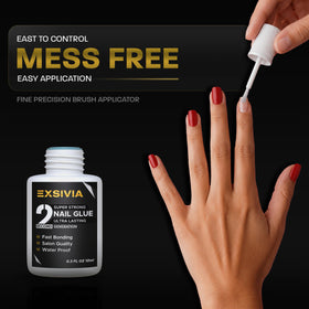 EXSIVIA nail glue in use during a manicure